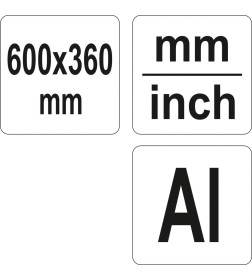 Угольник-линейка универсальный L-600мм х 360мм. алюминиевый YATO 