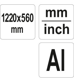 Угольник-линейка универсальный L-1270мм х 560мм. алюминиевый YATO 