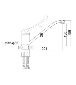 Смеситель медик Gross Aqua, 3509509-G0149