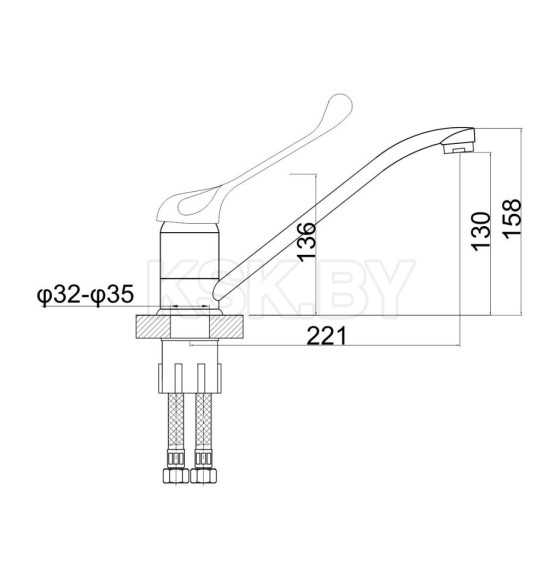 Смеситель медик Gross Aqua, 3509509-G0149 (3509509-G0149) 