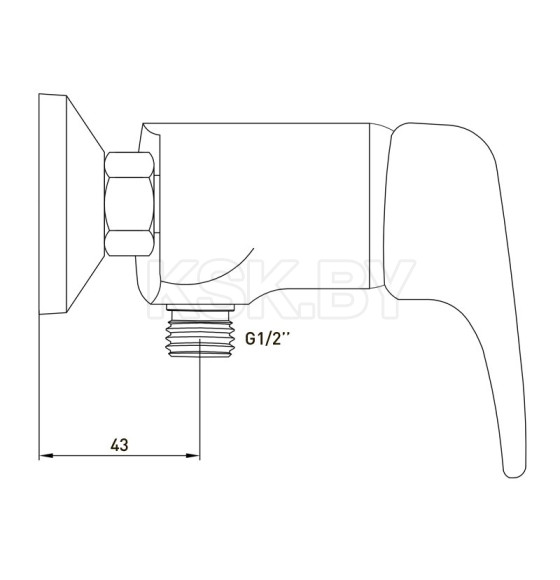 Смеситель для душа Gross Aqua Optima, 5525511С (5525511С) 