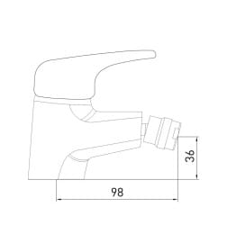 Смеситель для биде Gross Optima, 8523511С