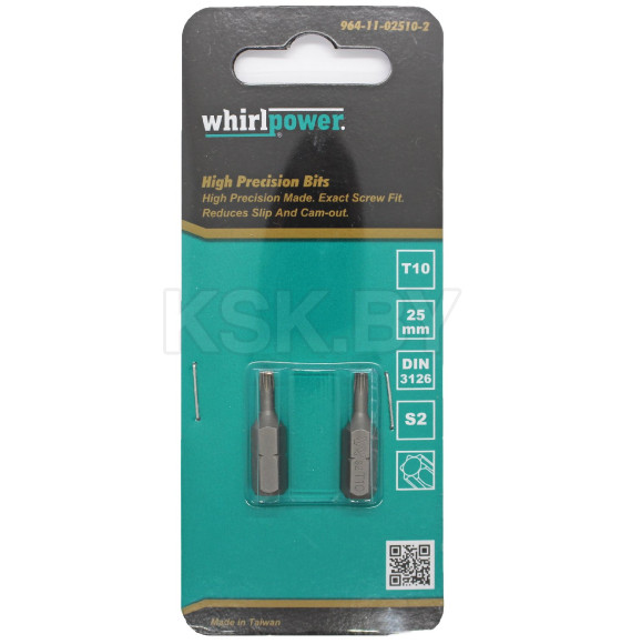 Бита TORX10х25мм. WhirlPower (2шт)  (38LM1300657) 