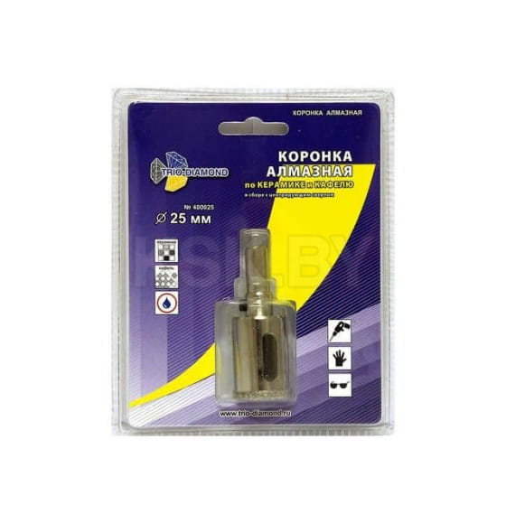 Коронка алмазная 25мм керамика TRIO-DIAMOND (400025) 
