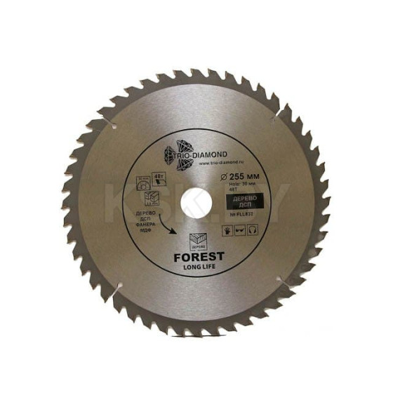 Диск пильный Trio-diamond 255 Forest Long Life 255*48Т*30/20 mm (FLL832) 