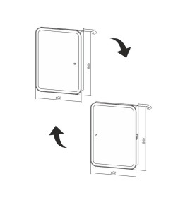 Шкаф зеркальный Silver Mirrors Фиджи Flip 60  00002364