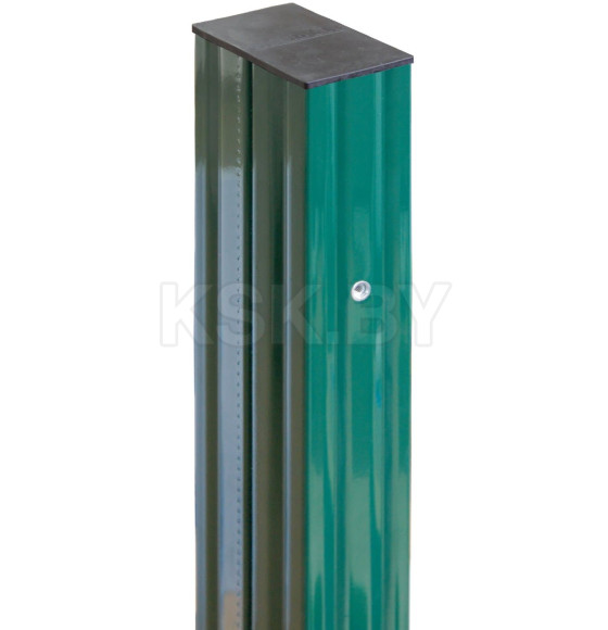 Столб 90х55х1,6х4000 RAL 6005 6 втулок (2,03+1,03) (Столб 90х55х1,6х4000 RAL 6005 6 вту) 