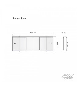 Экран под ванну Alavann 1.7 м Оптима НП ПВХ (33н грация)
