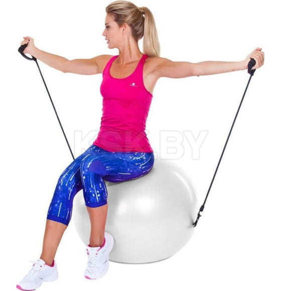 Мяч для фитнеса «ФИТБОЛ-65 с эспандерами» (SF 0216) 