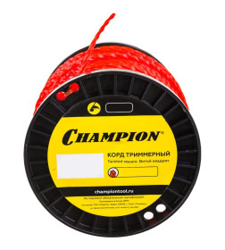 Леска для триммера 3.0 мм х 300 м Twisted Square сечение витой квадрат CHAMPION C7019