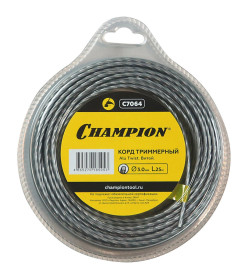 Леска для триммера 3.0 мм х 25 м Alu Twist сечение витое CHAMPION C7064