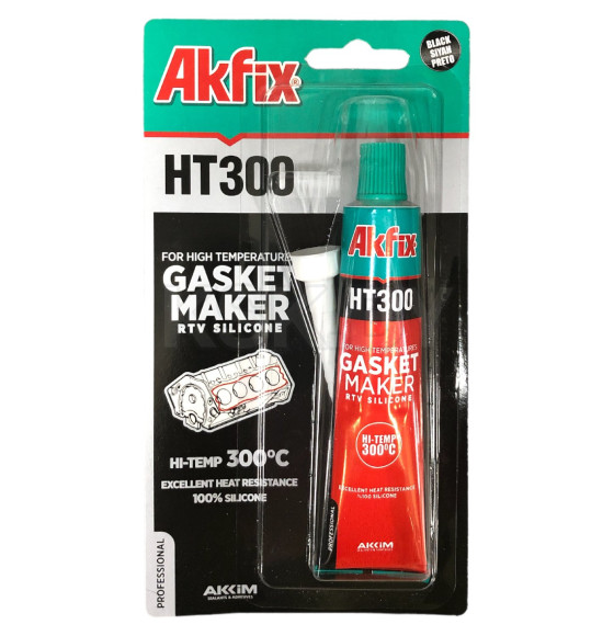 Термостойкий силикон 50 гр. Блистер (черный) Akfix HT300 (SA113) 