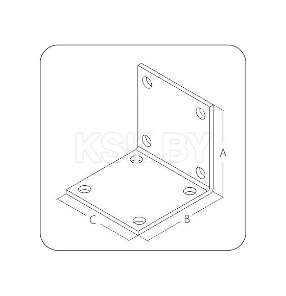 Уголок мебельный 26x26x30х1,5 мм KSO6  (V021674) 