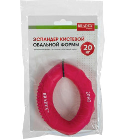 Кистевой эспандер 20 кг, овальной формы, розовый