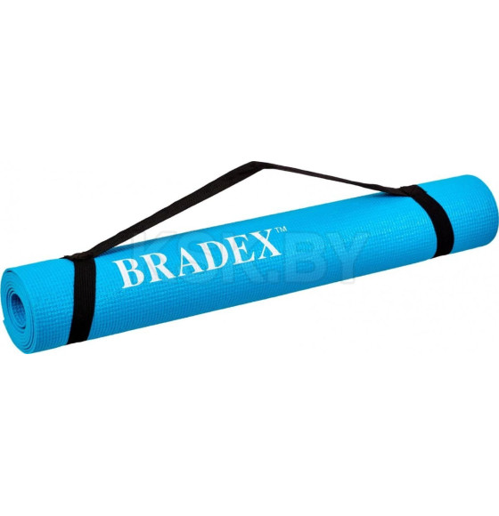 Коврик для йоги и фитнеса Bradex SF 0693, 173*61*0,3 см, бирюзовый с переноской (SF 0693) 