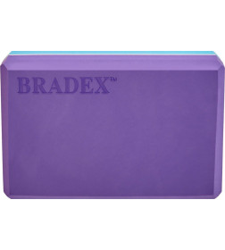 Блок для йоги Bradex SF 0732, фиолетовый/синий