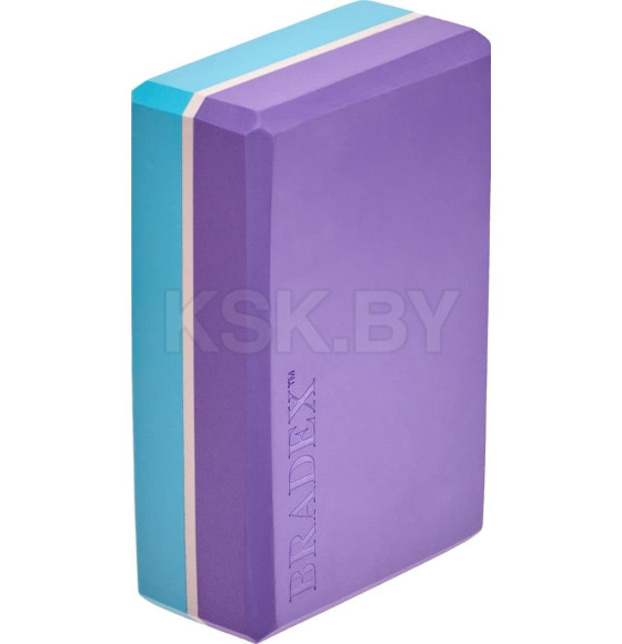 Блок для йоги Bradex SF 0732, фиолетовый/синий (SF 0732) 