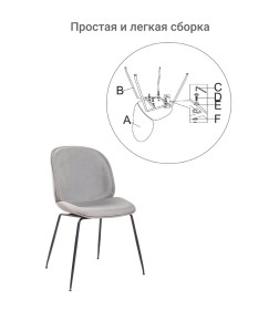 Стул Beetle soft латте