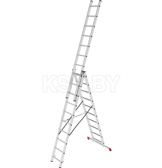 Лестница 3х10 трехсекционная алюминиевая, серия NV223 Новая высота (2230310) 