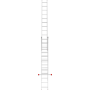 Лестница 3х12 трехсекционная алюминиевая, серия NV223 Новая высота (2230312) 