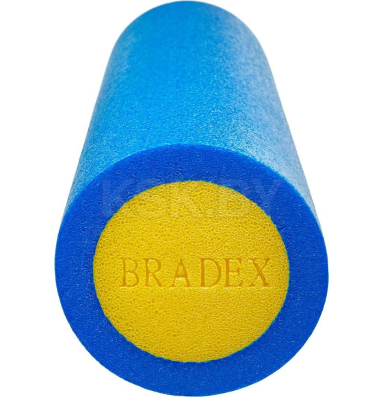 Ролик для йоги и пилатеса Bradex SF 0817, 15*90 см, голубой/желтый (SF 0817) 