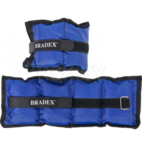 Утяжелители для рук и ног Bradex SF 0741, 2 шт.*1 кг, синие, полиэстер (SF 0741) 