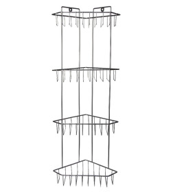 Полка для ванной комнаты угловая металлическая . ПКТ-4 27,5*20*63