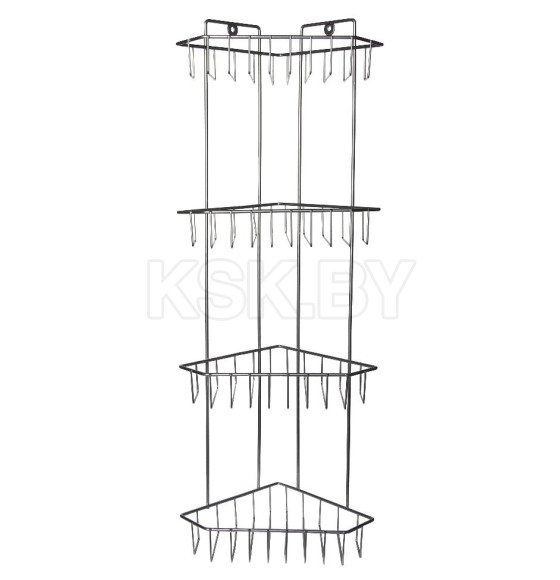Полка для ванной комнаты угловая металлическая . ПКТ-4 27,5*20*63 (ПКТ-4) 