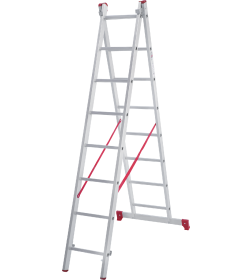 Лестница 2х 8 двухсекционная алюминиевая, серия NV222 Новая высота
