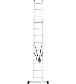 Лестница 2х 9 двухсекционная алюминиевая, серия NV122 Новая высота