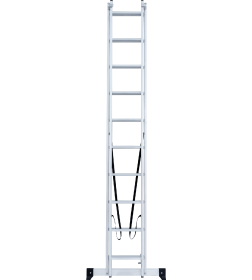 Лестница 2х10 двухсекционная алюминиевая, серия NV122 Новая высота