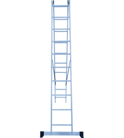 Лестница 2х10 двухсекционная алюминиевая, серия NV122 Новая высота
