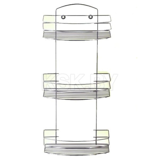 Полка для ванной комнаты металлическая ППР-3 25*13,5*52 см. (ППР-3) 