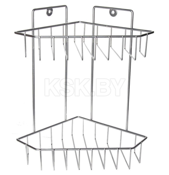 Полка для ванной комнаты угловая металлическая ПКТ-2  18*18*25 см. (ПКТ-2) 