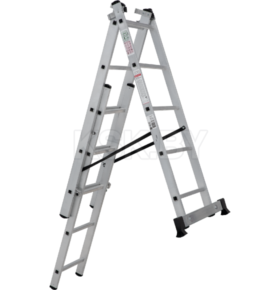 Лестница 3х 5 трехсекционная алюминиевая,серия NV123 Новая высота (1230305) 