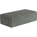 Плитка тротуарная Дианит Кирпичик 200х100х80мм Пепельный (8см Пепельная     ) 