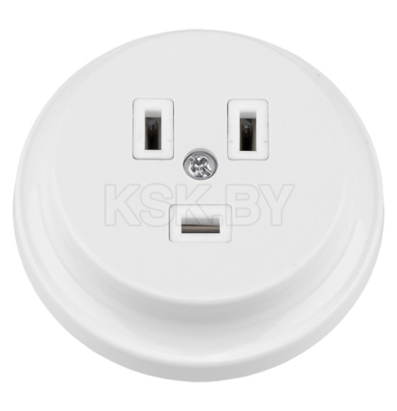 Розетка силовая, к электроплите для скрытой установки РС32-076 32A, 250В, белая IP20 Bylectrica (РС32-076) 