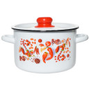 Кастрюля эмаль цилиндр Паприка 2,9л TM Appetite 1с16с/1 (1с16с/1) 