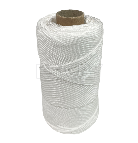 Шнур ПП плетеный 1,5мм, белый бобина 100м (12394) 