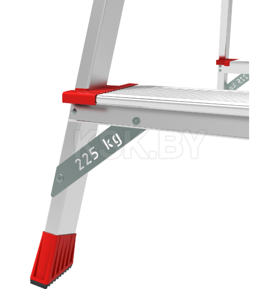 Стремянка алюминиевая двухсторонняя профессиональная NV3127, 2х5 ступеней 130 мм, площадка 350х260 мм (3127205) 