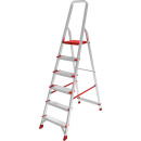 Стремянка алюминиевая односторонняя профессиональная Новая Высота NV 3112, 1х6 ступеней 80 мм / 130 мм (3112106) 