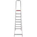 Стремянка алюминиевая односторонняя профессиональная Новая Высота NV 3112, 1х8ступеней 80 мм / 130 мм (3112108) 