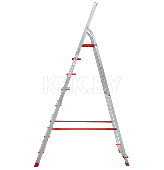 Стремянка алюминиевая односторонняя профессиональная Новая Высота NV 3112, 1х8ступеней 80 мм / 130 мм (3112108) 