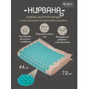 Коврик акупунктурный Нирвана бежевый, бирюзовые шипы, премиум-серия (KZ 0671) 