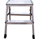 Стремянка 2 ступени ал. 2-х сторонняя с увеличенной площадкой (260мм) серия NV212 Новая высота (2120202) 