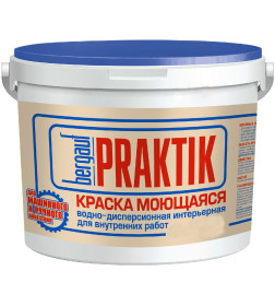 Краска водно-дисперсионная моющаяся "Praktik", 7 кг