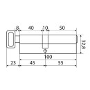 Цилиндровый механизм Стандарт MAX 100 (55х45В) SN перф.ключ/верт. (14803) 