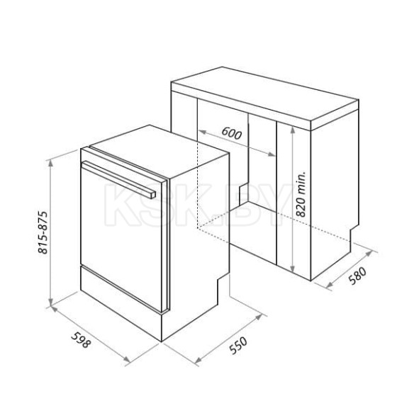 Посудомоечная машина HOMSair DW64E (КА-00012983) 