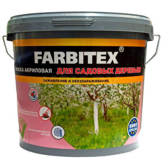 Краска для деревьев садовая FARBITEX 6.0 кг
