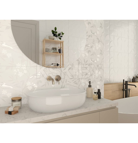 Декор Gracia Ceramica  Blanc white decor 01 300x500 